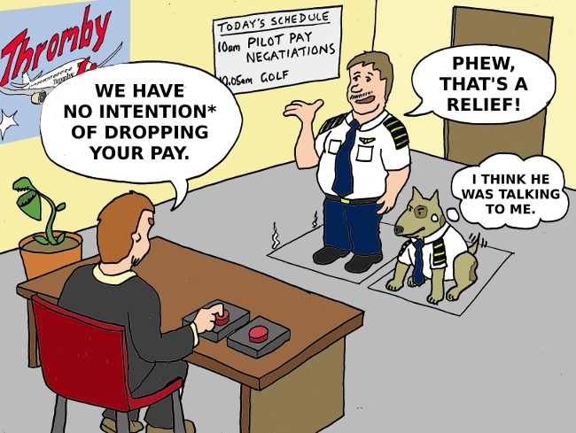 Thromby Air - Pilot Pay Negotiations. Enterprise bargaining has never been so much fun!