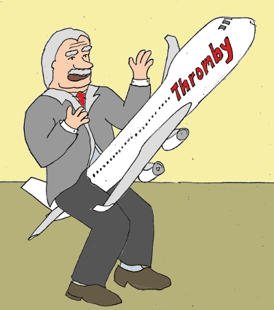 Inspired by Ryanair's Michael O'leary, our CEO shows how to hold a plane between his legs.