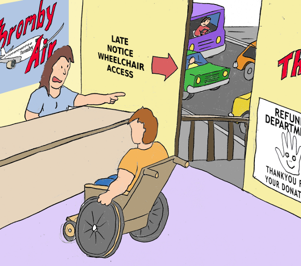 Wheelchair Access : At Thromby Air we understand that wheelchairs passengers need a little extra assistance, providing a rapid exit access ramp.