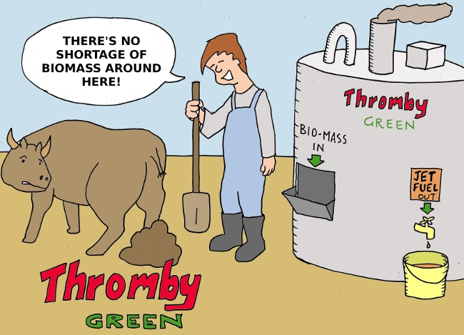 Thromby Air - Thromby Goes Green - Recycling sustainable biomass for jet fuel.